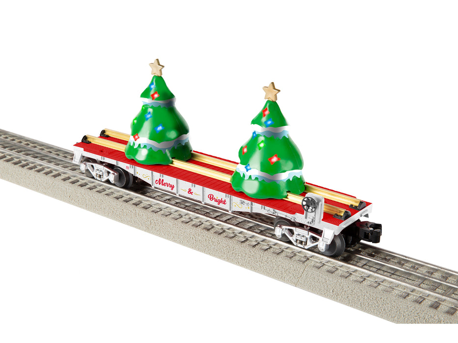 Lionel 2328270 O RTR Snow Covered Christmas Tree Flatcar