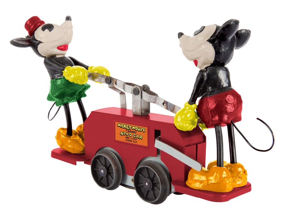 Lionel 2335190 O RTR Mickey and Minnie Handcar - Red