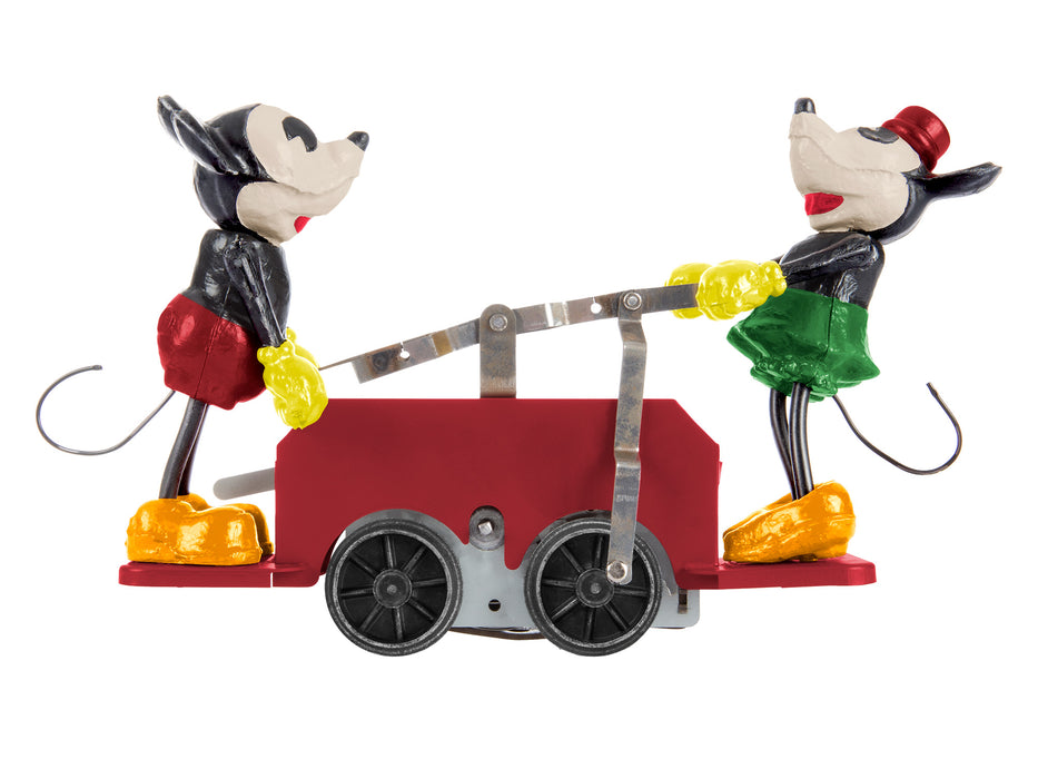 Lionel 2335190 O RTR Mickey and Minnie Handcar - Red