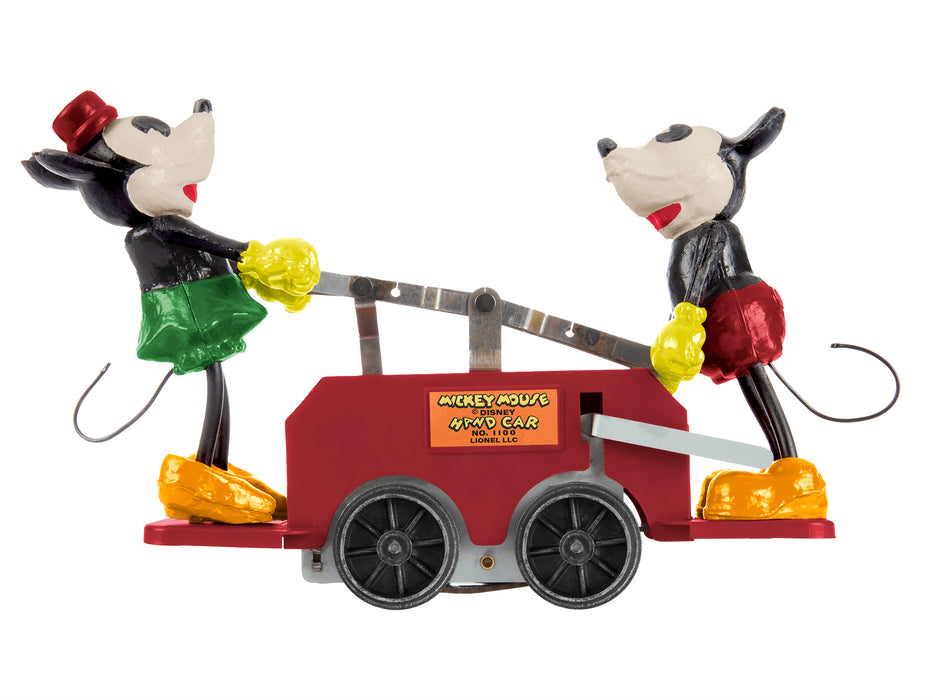 Lionel 2335190 O RTR Mickey and Minnie Handcar - Red