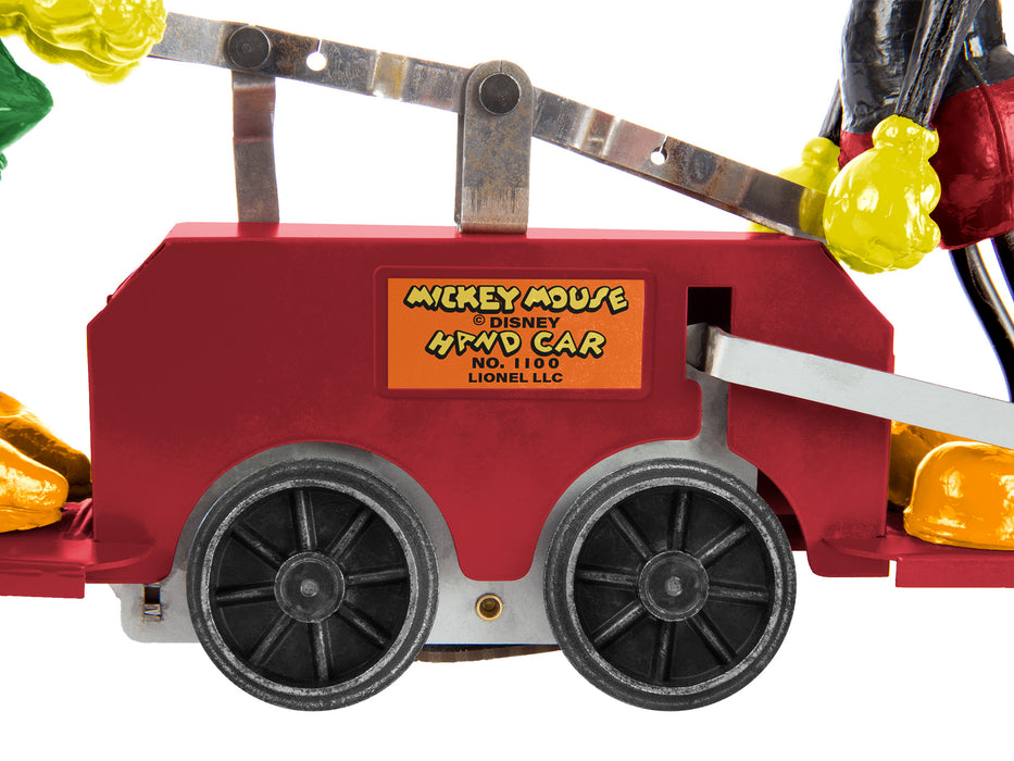 Lionel 2335190 O RTR Mickey and Minnie Handcar - Red