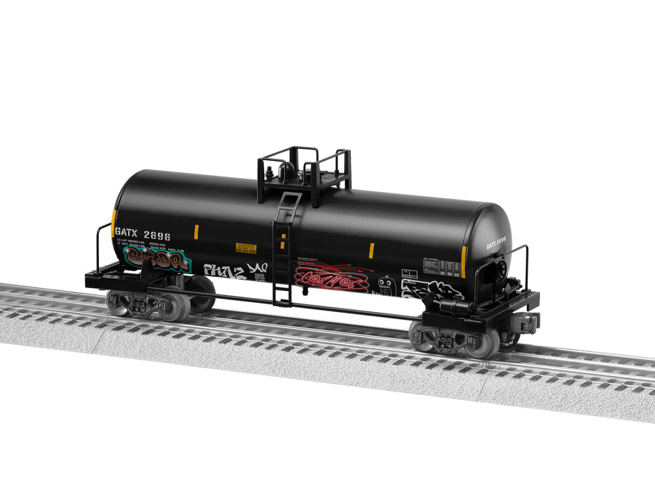 Lionel 2343042 O GATX Unibody Tank Car #2696 (Graffiti)