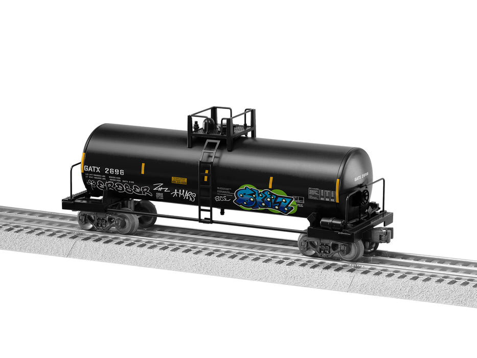 Lionel 2343042 O GATX Unibody Tank Car #2696 (Graffiti)