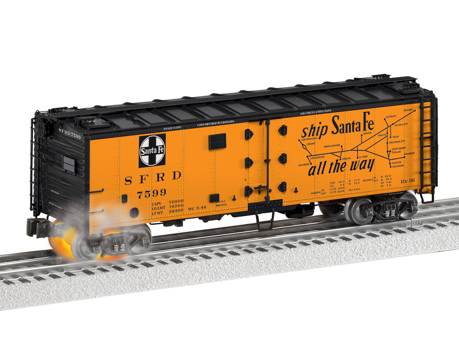 Lionel 2426320 O ATSF Hotbox Reefer #7599