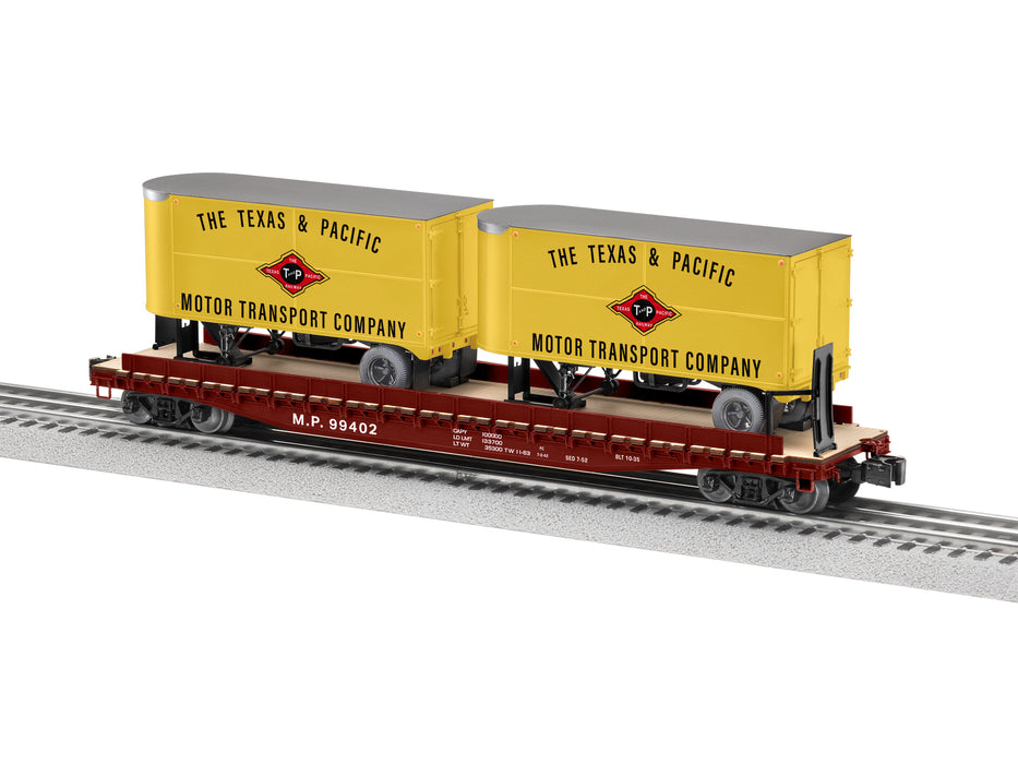 Lionel 2426720 O MKT 50' TOFC Flatcar w/2 20' Trailers