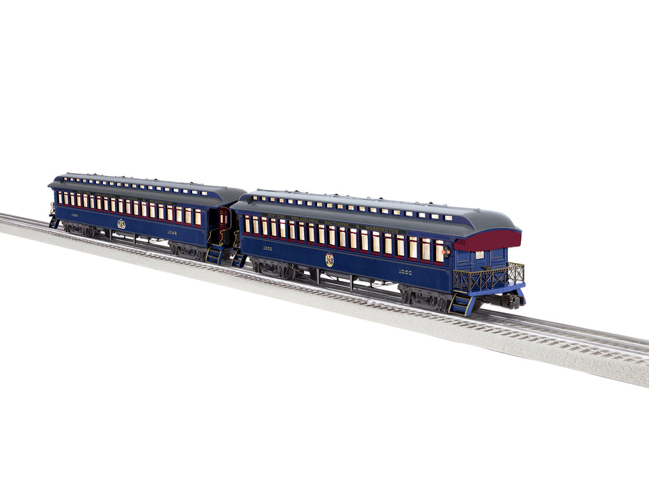 Lionel 2427570 O Royal Blue Wood Passenger 2 Pack C