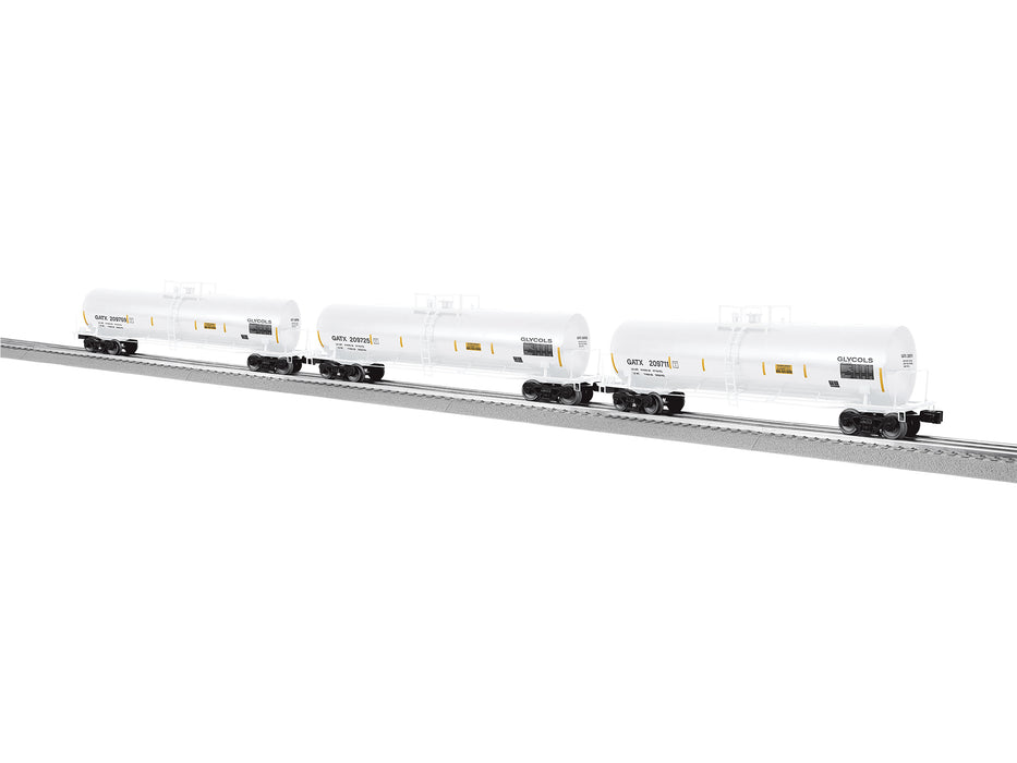 Lionel 2442370 O GATX 50' Tank Car 3 Pack