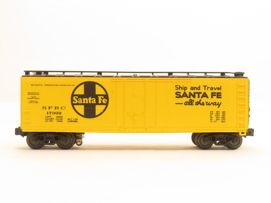 Lionel 6-17302 Santa Fe Reefer with E.T.D. LN