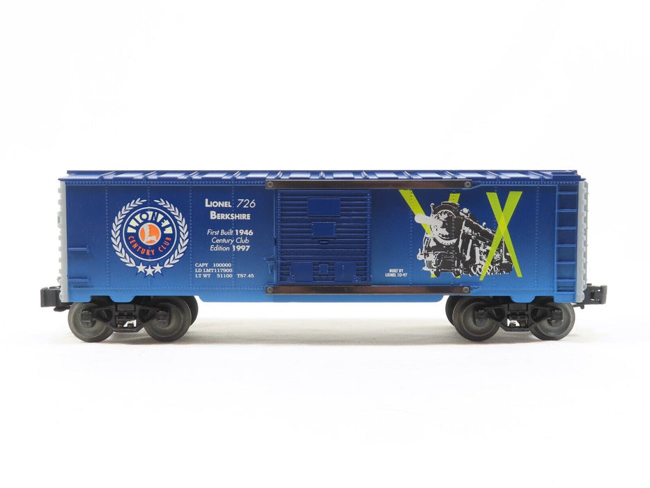 Lionel 6-29226 '97 Berkshire 726 Century Club Boxcar LN