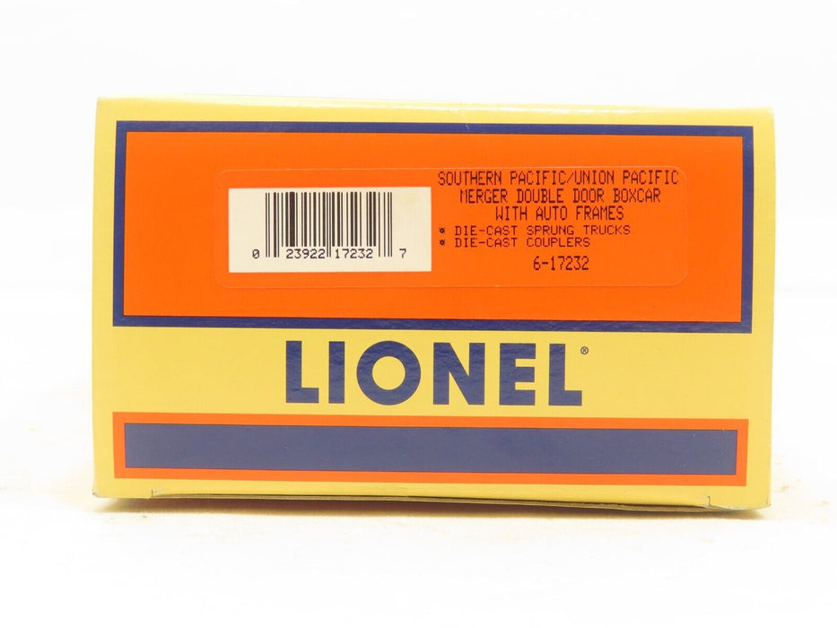 Lionel 6-17232 Southern Pacific / Union Pacific Merger Double Door Boxcar LN