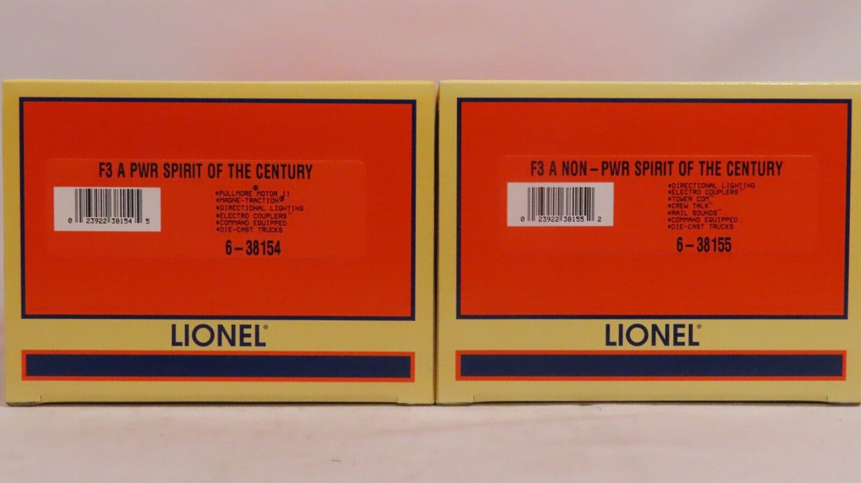 Lionel 6-38153 Spirit of the Century F3 AA w/TMCC Railsounds LN