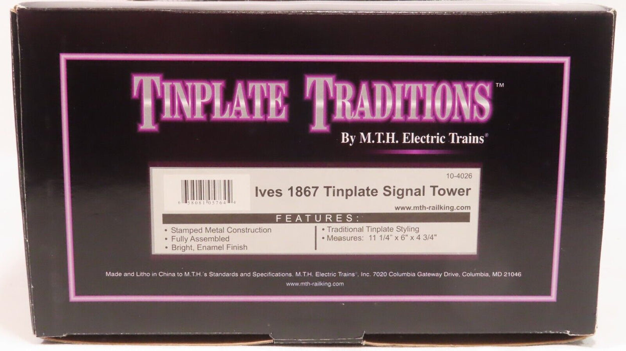 MTH 10-4026 Ives 1867 Tinplate Signal Tower NIB