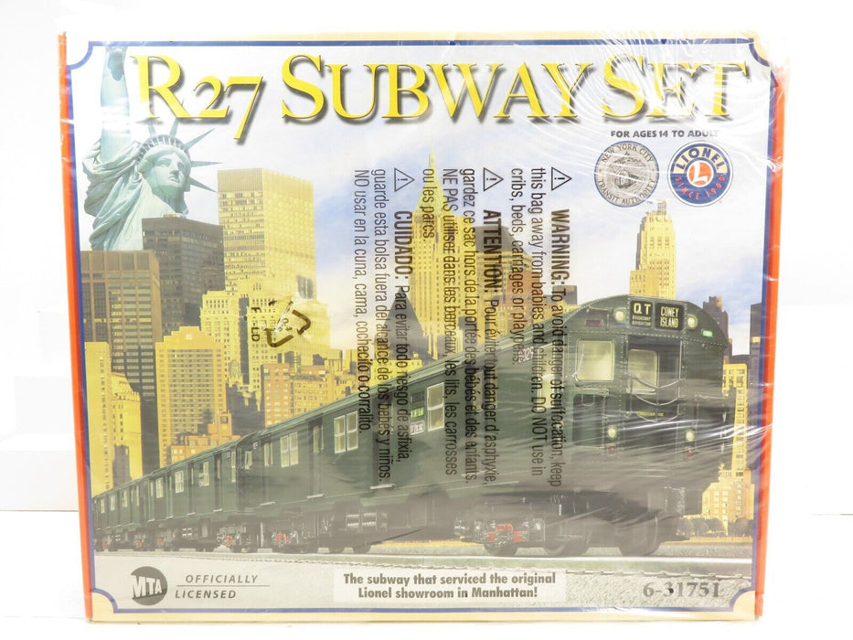 Lionel 6-31751 NYC Transit Authority R27 Subway Car 4-Pack Factory Sealed