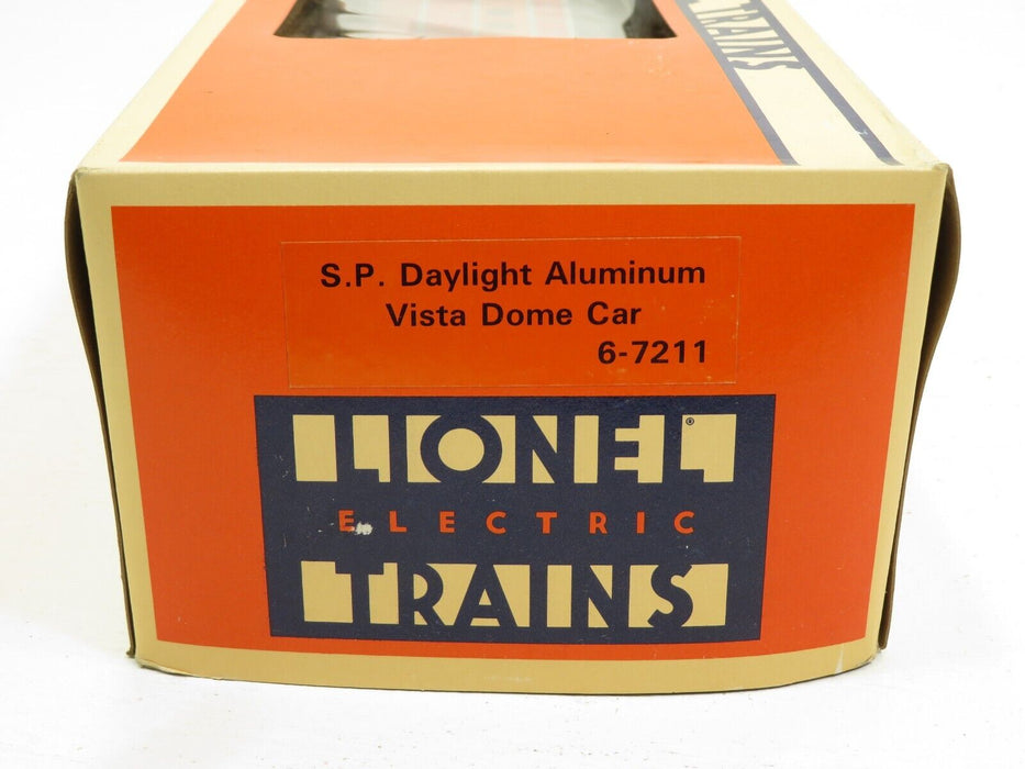 Lionel 6-7211 S.P. Daylight Aluminum Vista Dome Car LN