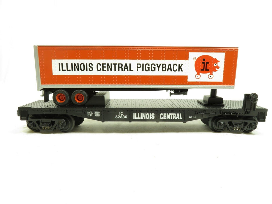 MTH 30-76048 Illinois Central Flat Car w/trailer NIB
