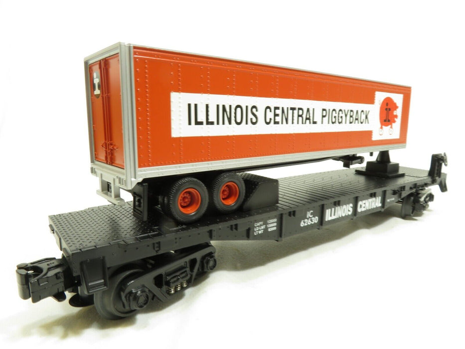 MTH 30-76048 Illinois Central Flat Car w/trailer NIB