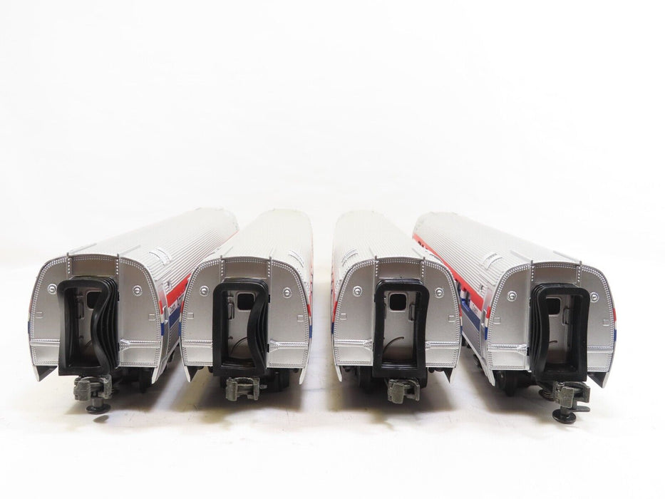 MTH 20-6519 Amtrak Amfleet 4-Car Set with Broken Couplers AS IS