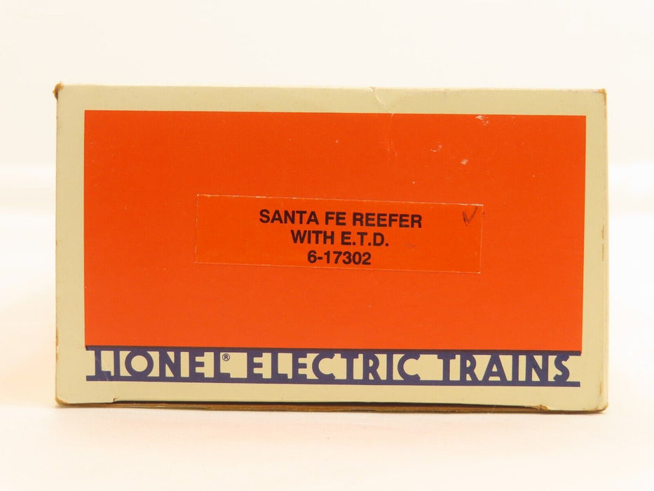 Lionel 6-17302 Santa Fe Reefer with E.T.D. LN