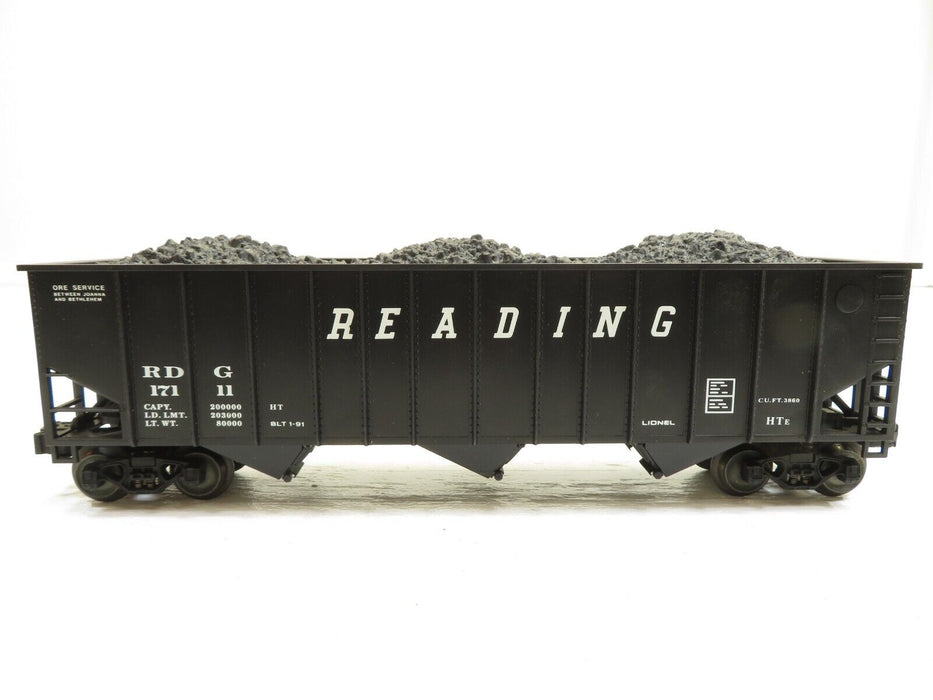 Lionel 6-17111 Reading Three Bay Hopper w/Coal Load LN