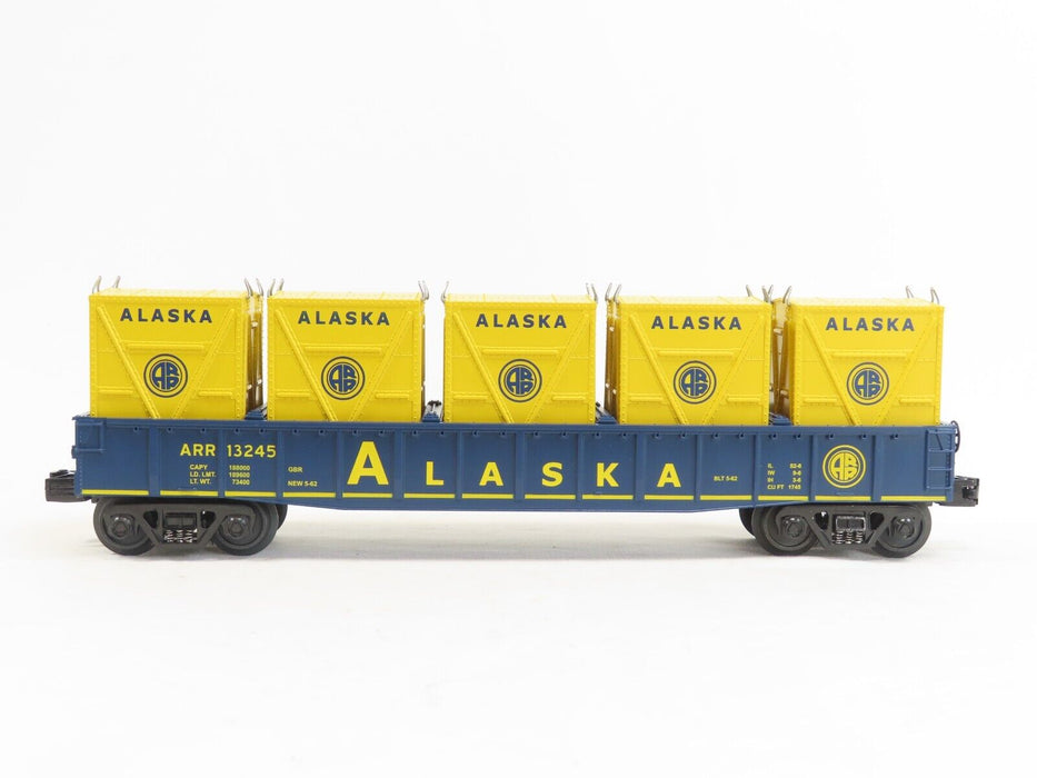 MTH 30-7281 Alaska Gondola Car w/5 LCL Containers LN