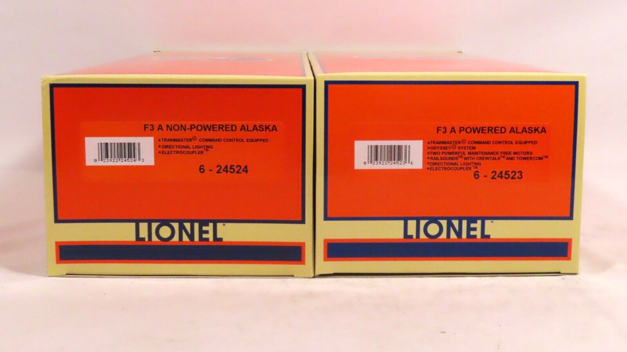 Lionel 6-24520 Alaska F3 AA Diesel Set w/TMCC Railsounds LN