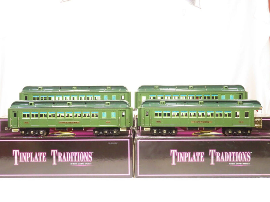 MTH 10-1078 Tinplate Traditions Lionel 4 Car Green State Set LN