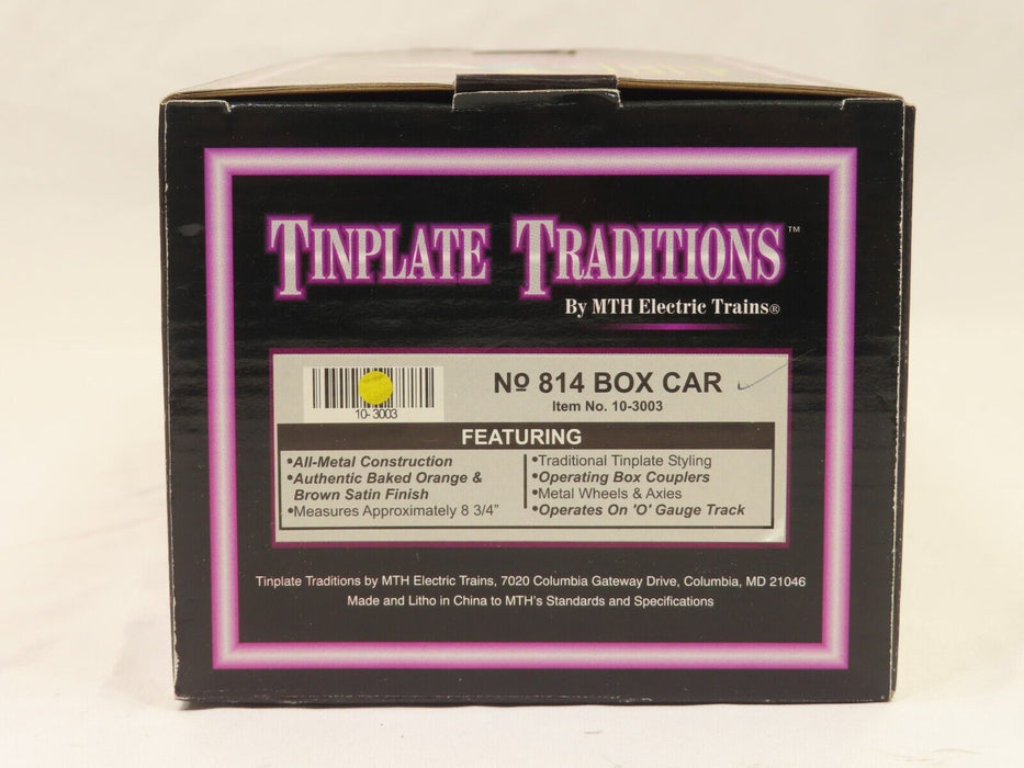 MTH 10-3003 Tinplate Traditions Lionel #814 Rubber Stamped Boxcar LN