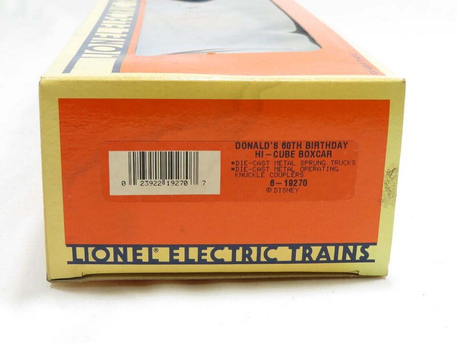 Lionel 6-19270 Donald's 80th Birthday Hi-Cube Boxcar LN