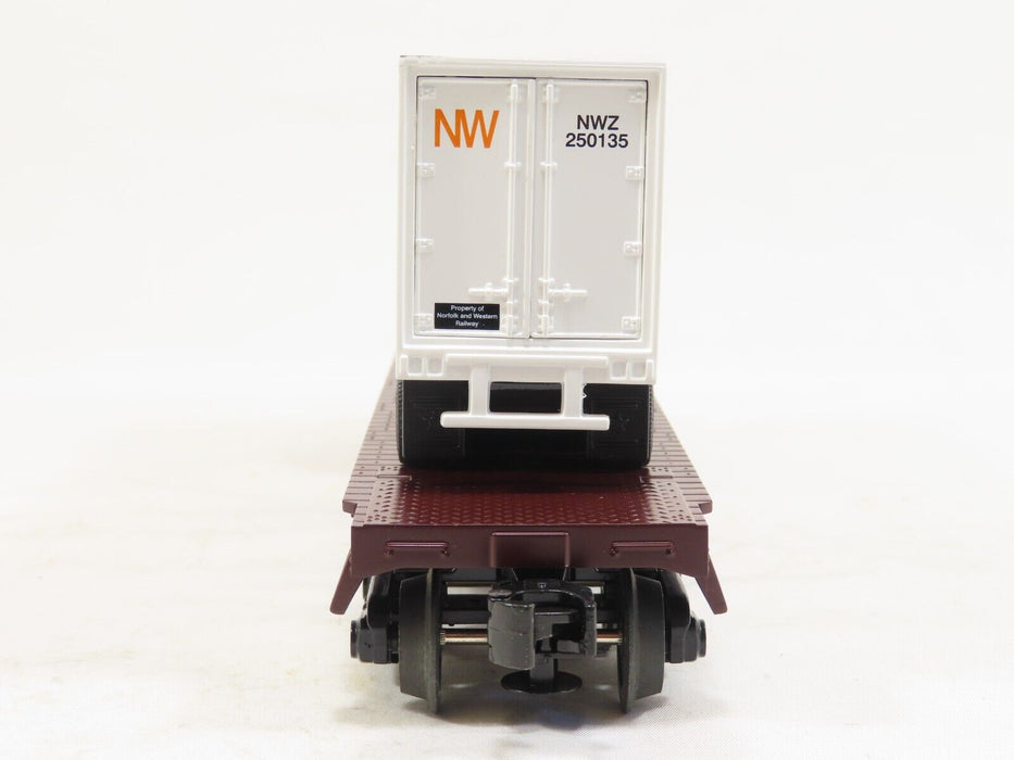 MTH 30-76024 Norfolk & Western Flat Car w/Trailer LN