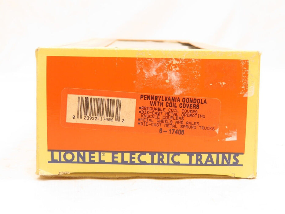 Lionel 6-17406 Pennsylvania Gondola W/Coil Covers LN