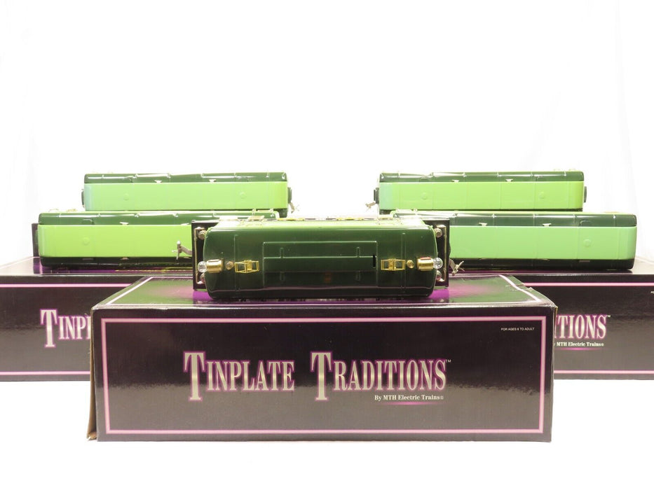 MTH 10-1066-1 Tinplate Traditions Lionel #9E Two Tone Green Girard Passenger Set