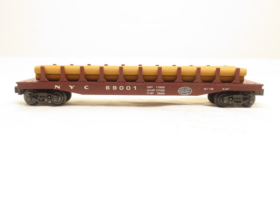 K-Line K-69001 NYC Classic Flatcar w/stakes LN