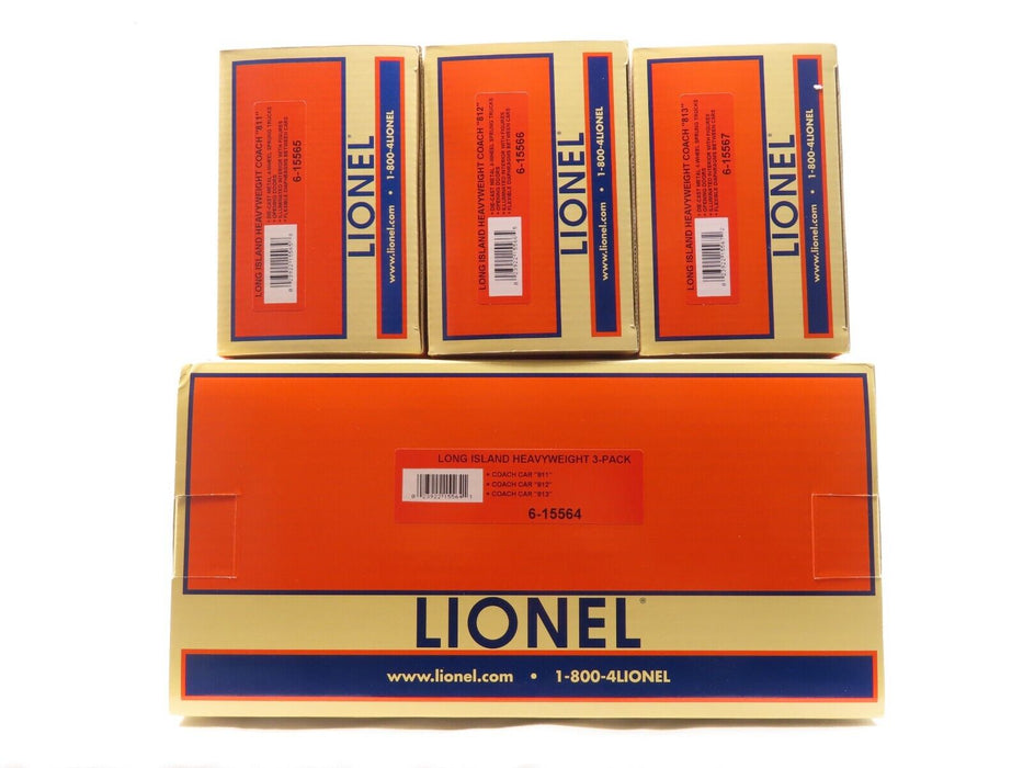 Lionel 6-15564 Long Island Heavyweight 3 Car Set LN *Some Window Interiors Dirty