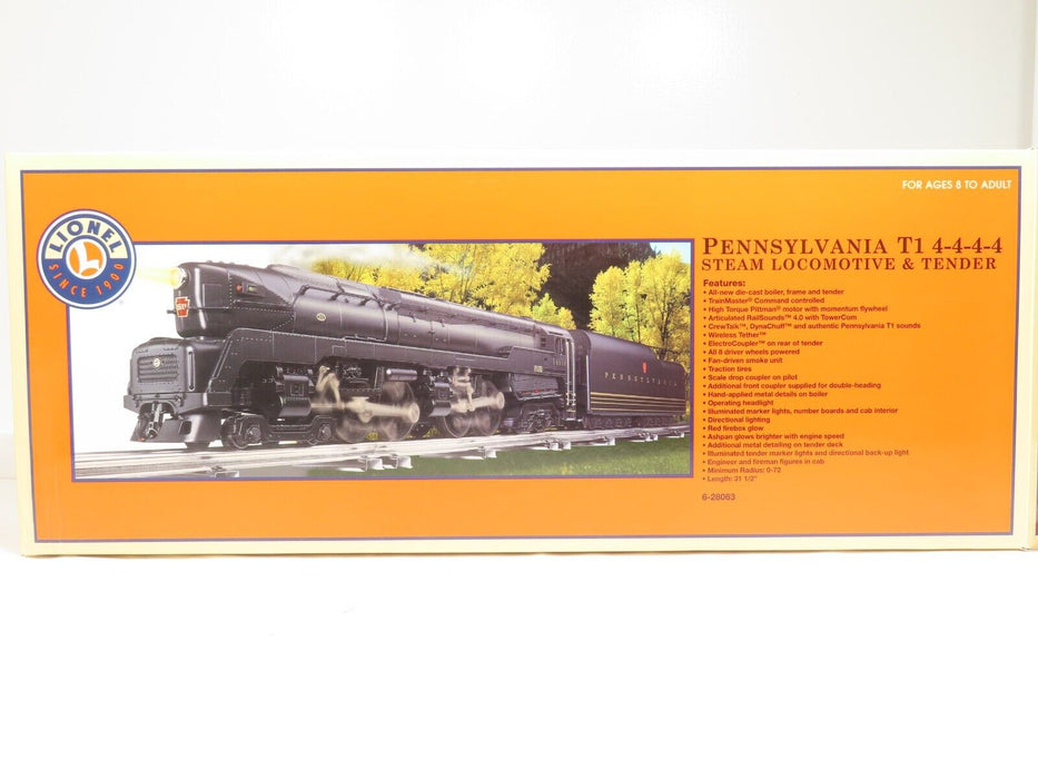 Lionel 6-28063 Pennsylvania T1 4-4-4-4 Steam Loco w/TMCC Railsounds LN