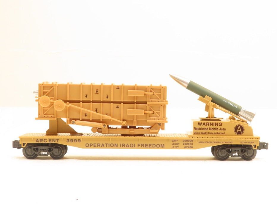 K-Line K691-8029 Operation Iraqi Freedom Flatcar w/Patriot Missile Battery LN