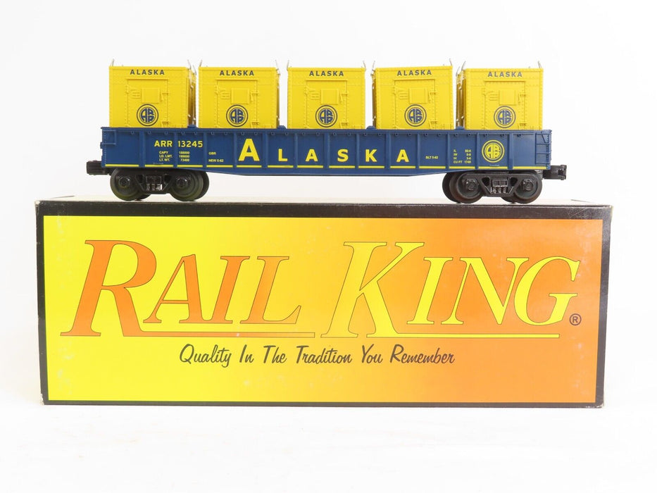 MTH 30-7281 Alaska Gondola Car w/5 LCL Containers LN