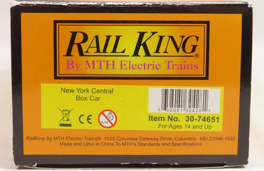 MTH 30-74651 New York Central Boxcar LN