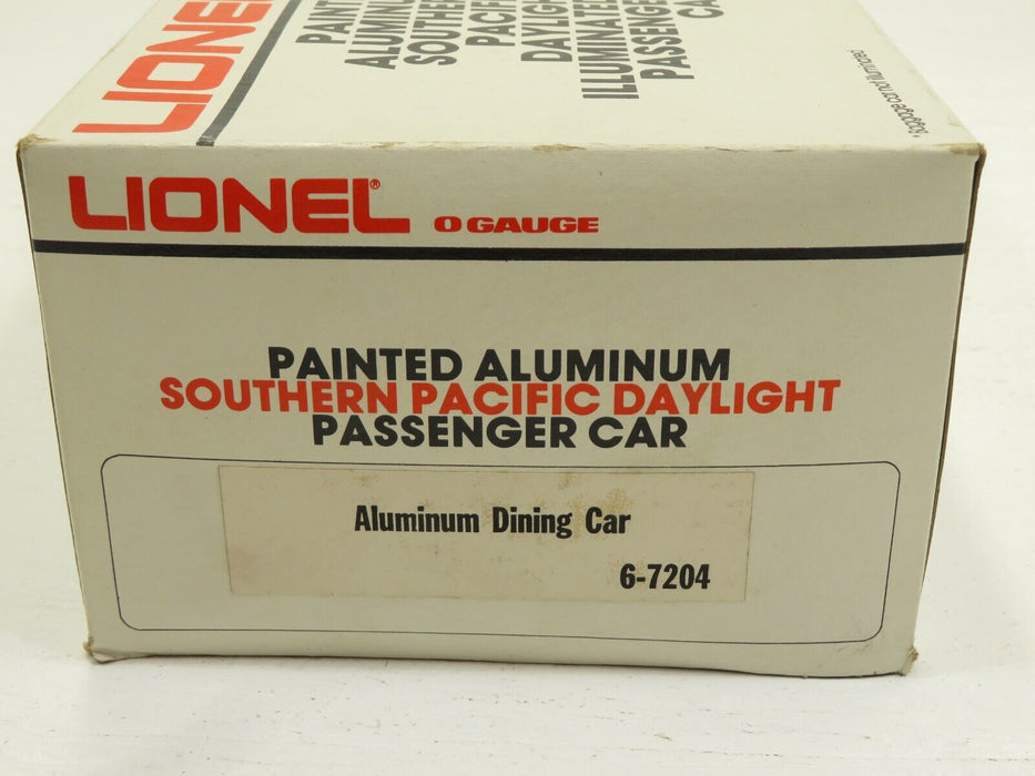 Lionel 6-7204 Southern Pacific Daylight Aluminum Dining Car LN