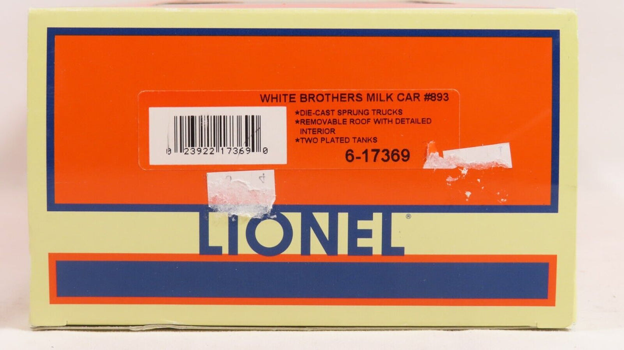Lionel 6-17369 White Brothers Milk Car #893 LN