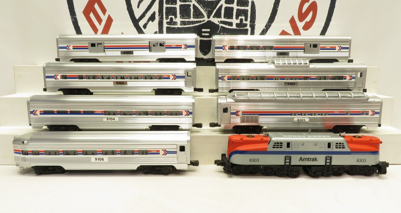 LIONEL 6-18303 Amtrak GG-1 Set with 7 Aluminum Passenger Cars LN