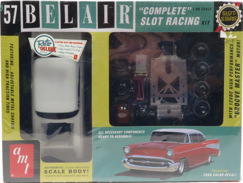 AMT 746 Slot Car Racing Kit Belair w 12VDC Motor NIB NY ElectricTrains
