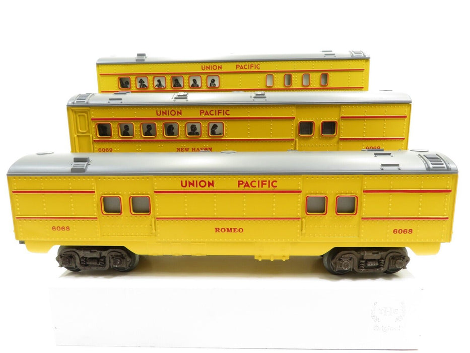 Lionel Lot of 3 Union Pacific Pass Cars (16071, 16068, 16069) LN 7742