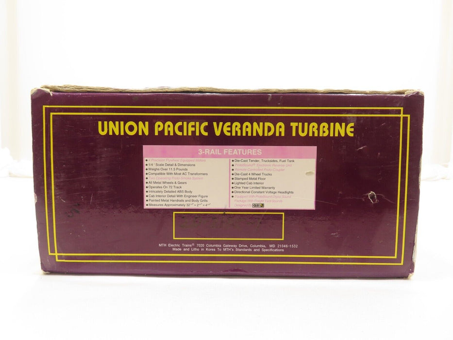 MTH 20-2185-1 Union Pacific Veranda Turbine w/protosound LN