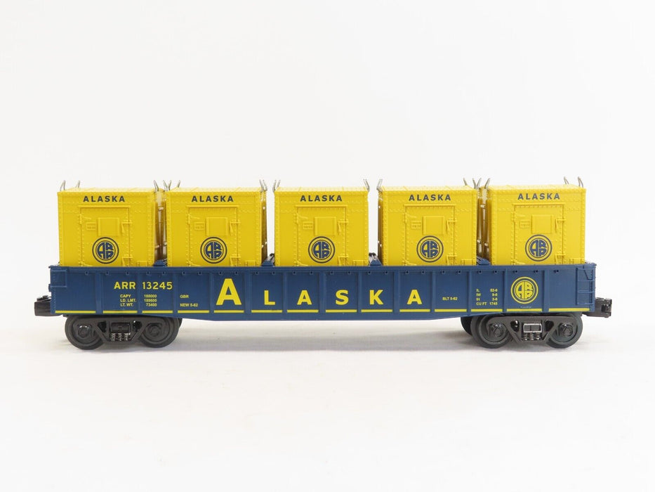 MTH 30-7281 Alaska Gondola Car w/5 LCL Containers LN