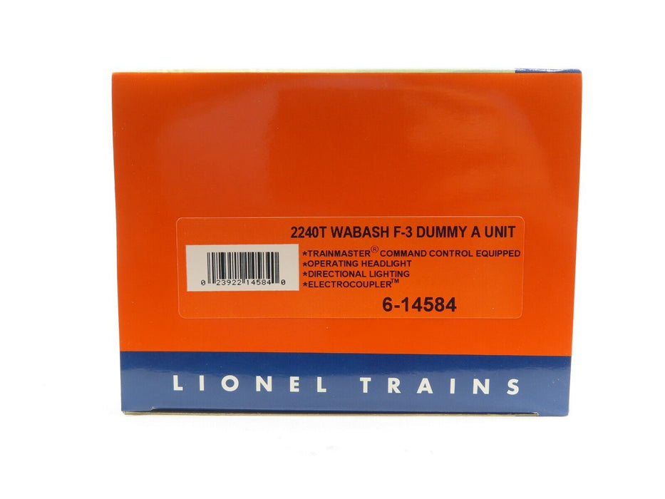 Lionel 6-14584 MLR 2240T Wabash F-3 Dummy A Unit LN