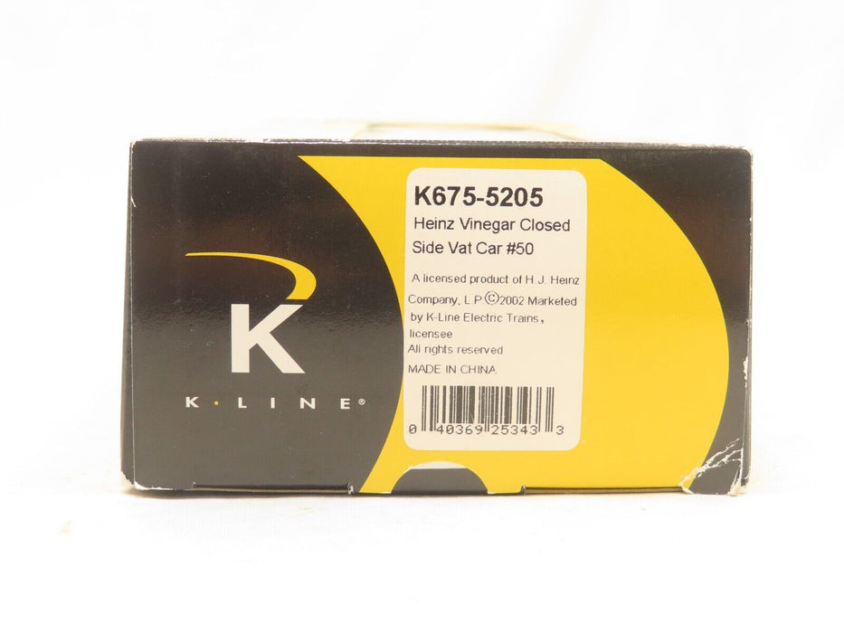 K-Line K675-5205 Heinz Vinegar Closed Side Var Car #50 NIB