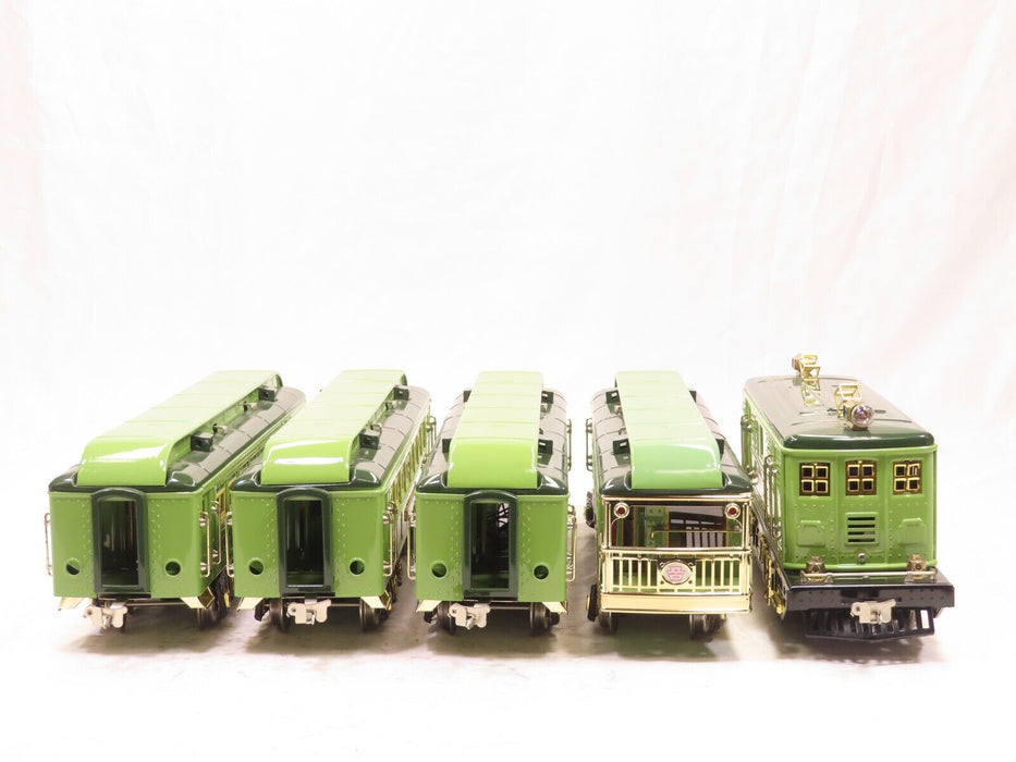 MTH 10-1066-1 Tinplate Traditions Lionel #9E Two Tone Green Girard Passenger Set