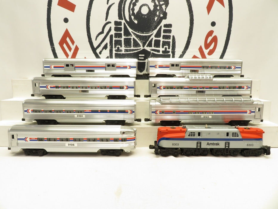 LIONEL 6-18303 Amtrak GG-1 Set with 7 Aluminum Passenger Cars LN