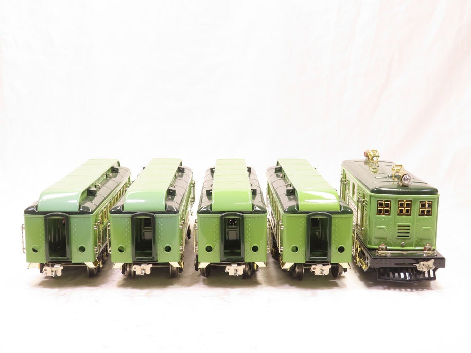 MTH 10-1066-1 Tinplate Traditions Lionel #9E Two Tone Green Girard Passenger Set