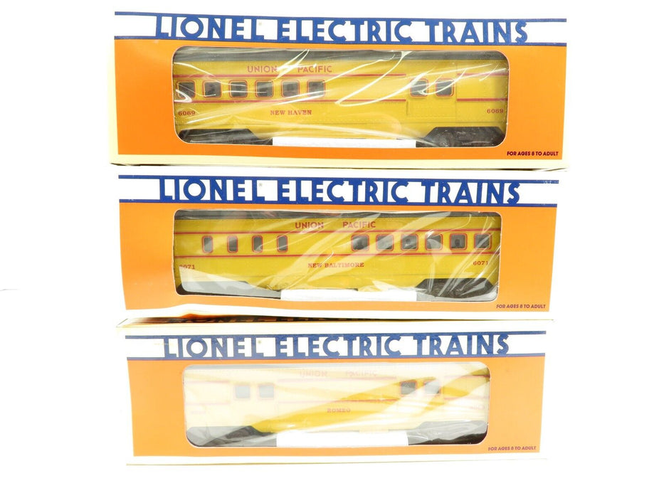 Lionel Lot of 3 Union Pacific Pass Cars (16071, 16068, 16069) LN 7742